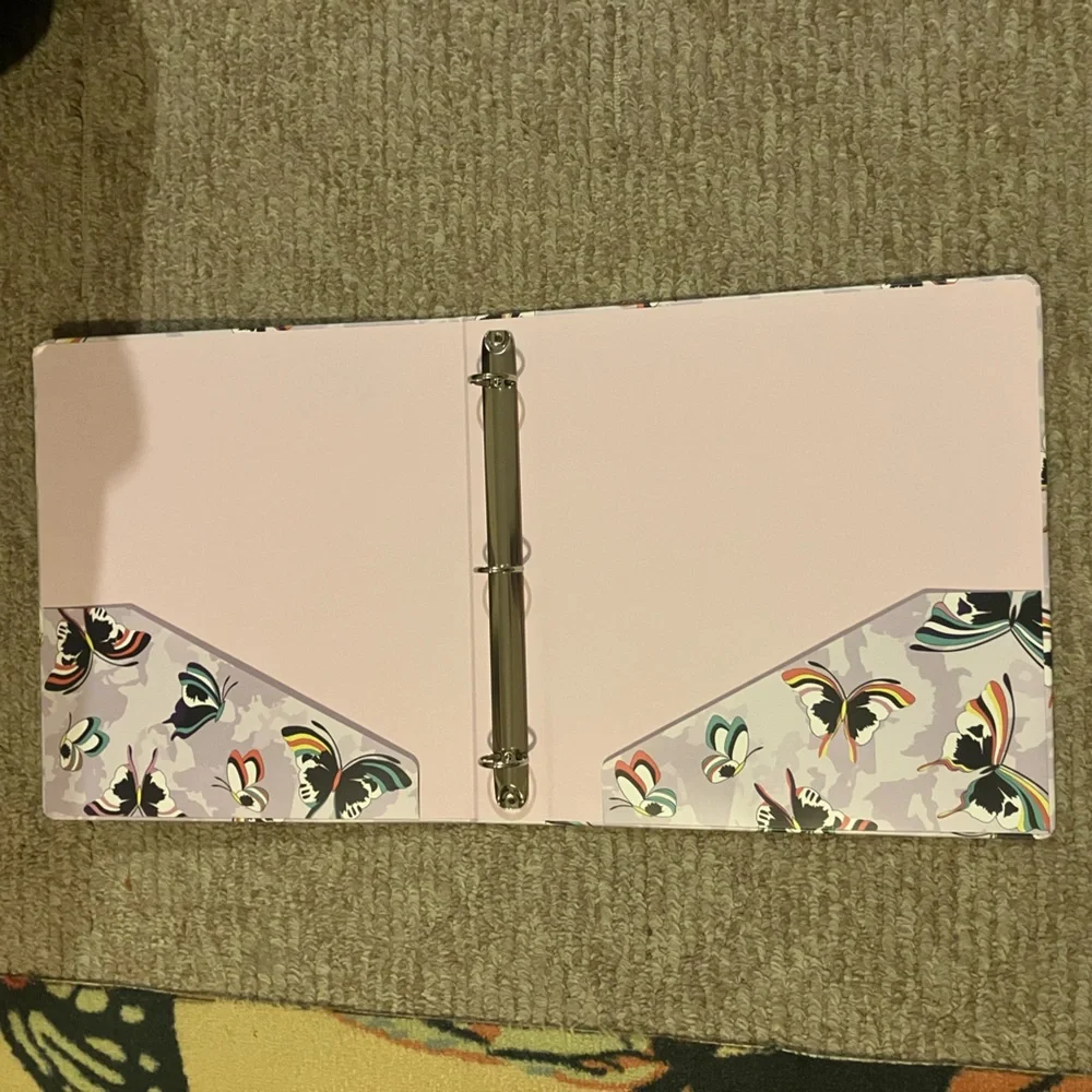 🆕 Vera Bradley Pastel Butterfly Binder